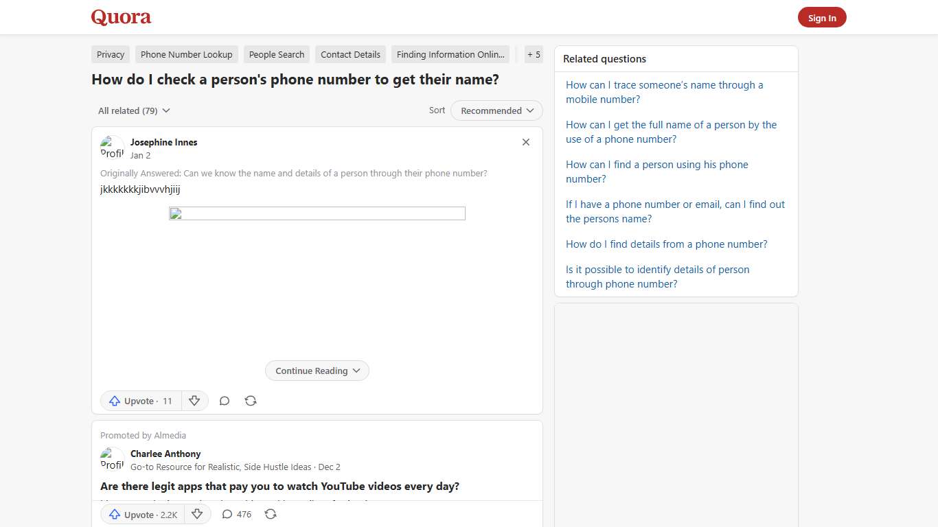 How to check a person's phone number to get their name - Quora